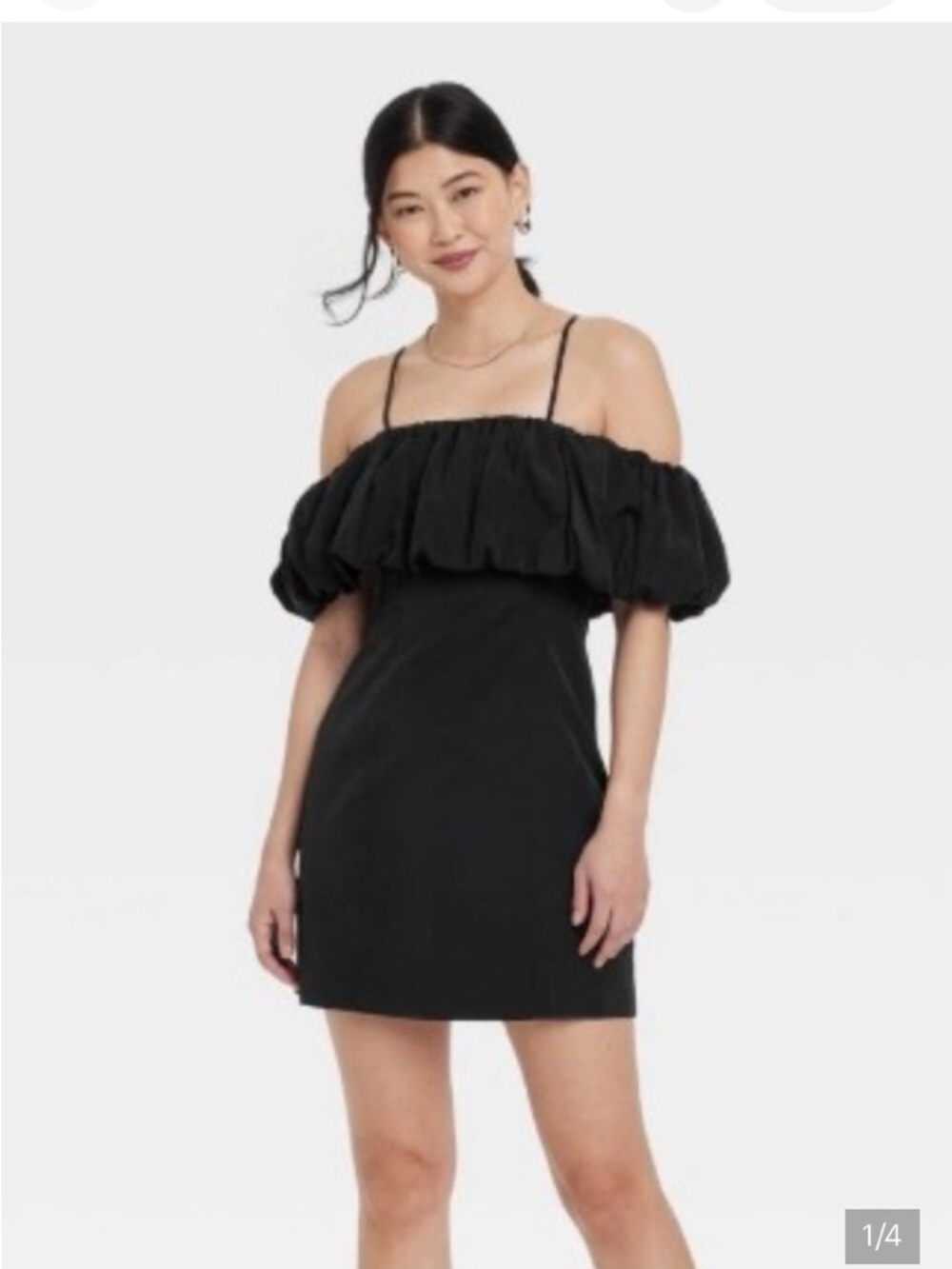 A New Day Shoulder Ruffle Mini Dress NWT